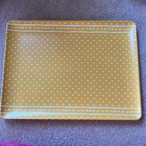 NWT Threshold Target bamboo Melamine yellow Large Platter 14.5"x11"